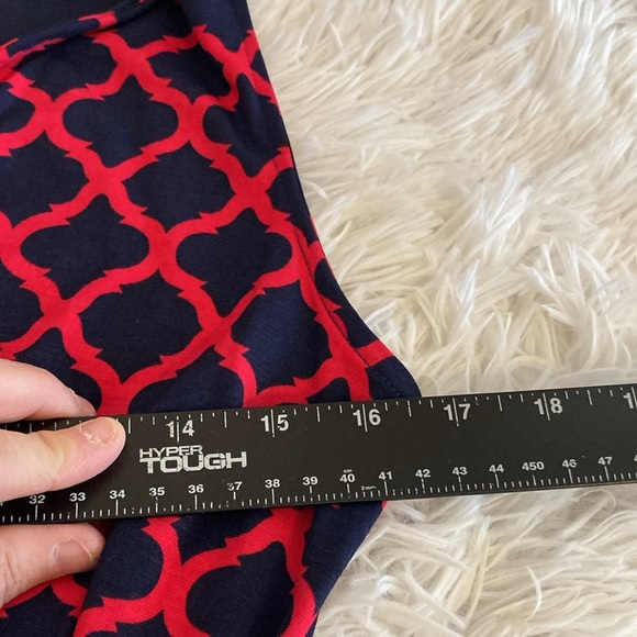 NWT Mix by 41 Hawthorne StitchFix Kassidy Faux Wrap Dress Red Navy - Picture 8 of 12